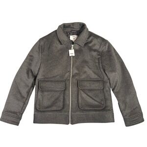 Macy's Mode of One Wool Blend Utility Pocket Jacket Men's M Gray Soft Structured